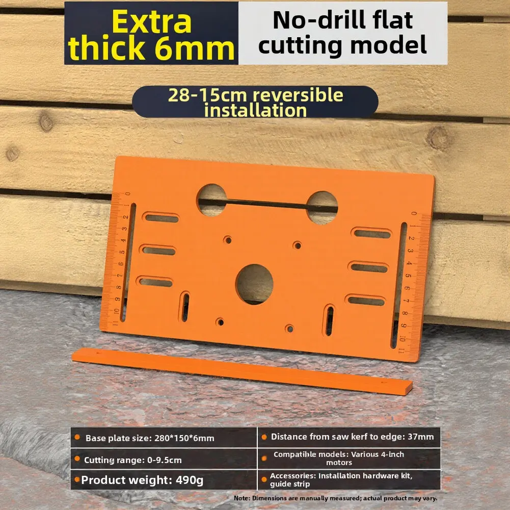 Drill-Free Mounting Cutting Machine Base Woodworking Tools Electrical-grade Phenolic Clear Measurement Scale Precise Positioning