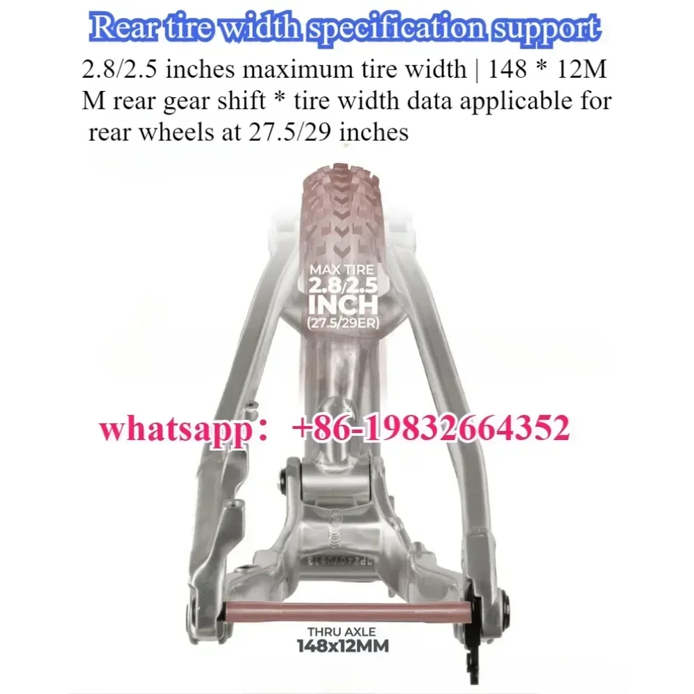 

B0OST 148*12MM Barrel Axle Aluminum Alloy Suspension Frame 27.5/29" Soft Tail DH Mountain Bike Frame AM level MTB15/17/19/21cm'