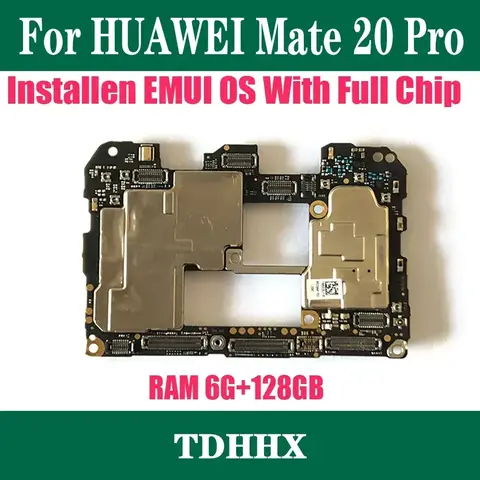 Oryginalny ROM 128 GB dla płyty głównej HUAWEI Mate 20 Pro 100% odblokowana tablica logiczna 6 + 128G 8 + 128G płyta główna z pełnymi chipami