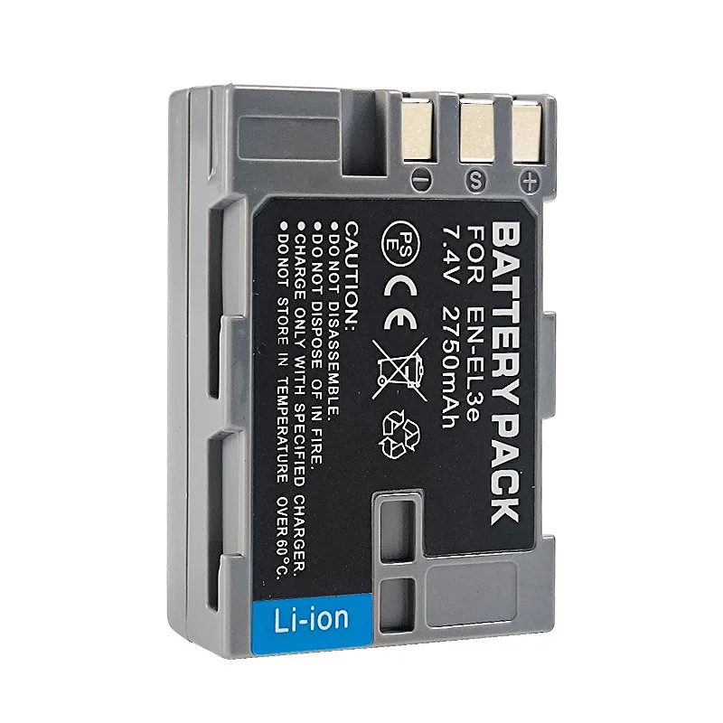 2750mAh EN-EL3E استبدال البطارية لنيكون D300S D90 D700 D300 D80 D200 D50 D70S DSLR كاميرا فك تشفير كامل