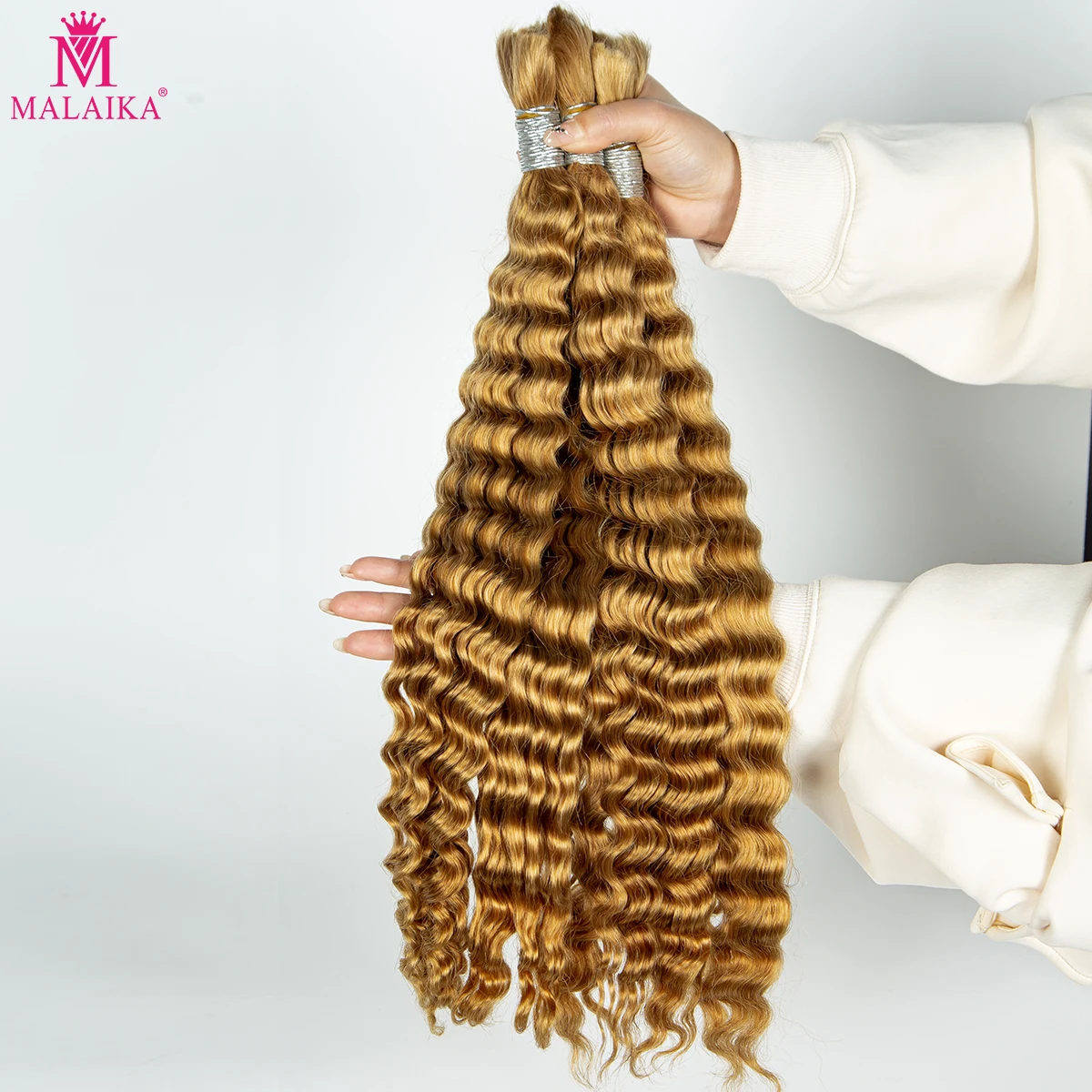 27 Color Deep Wave Bulk Human Hair for Braiding No Weft Virgin Hair Curly Human Braiding Hair Extensions for Boho Braids