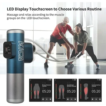 KiCA Pro 더블 헤드 근막 건, LED 디스플레이 터치 스크린, 딥 13kg 임팩트 마사지 건, 6 개의 마사지 헤드, 10 단 파워 Best5 KiCA Pro 더블 헤드 근막 건, LED 디스플레이 터치 스크린, 딥 13kg 임팩트 마사지 건, 6 개의 마사지 헤드, 10 단 파워 Best5
