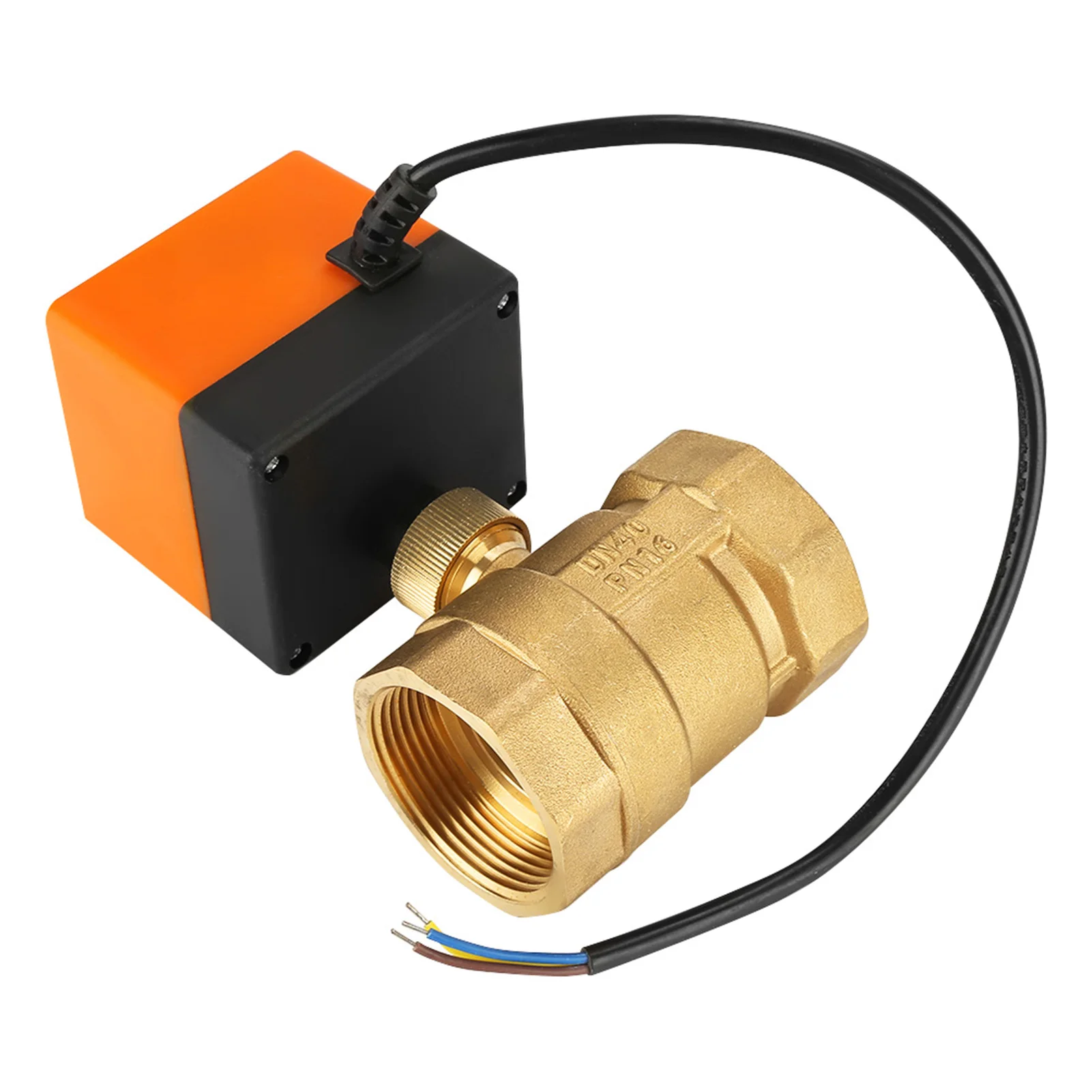 AC 220V 2 Way 3 Wire Brass Motorized Ball Valve Electrical Valve DN40 G1-1/2