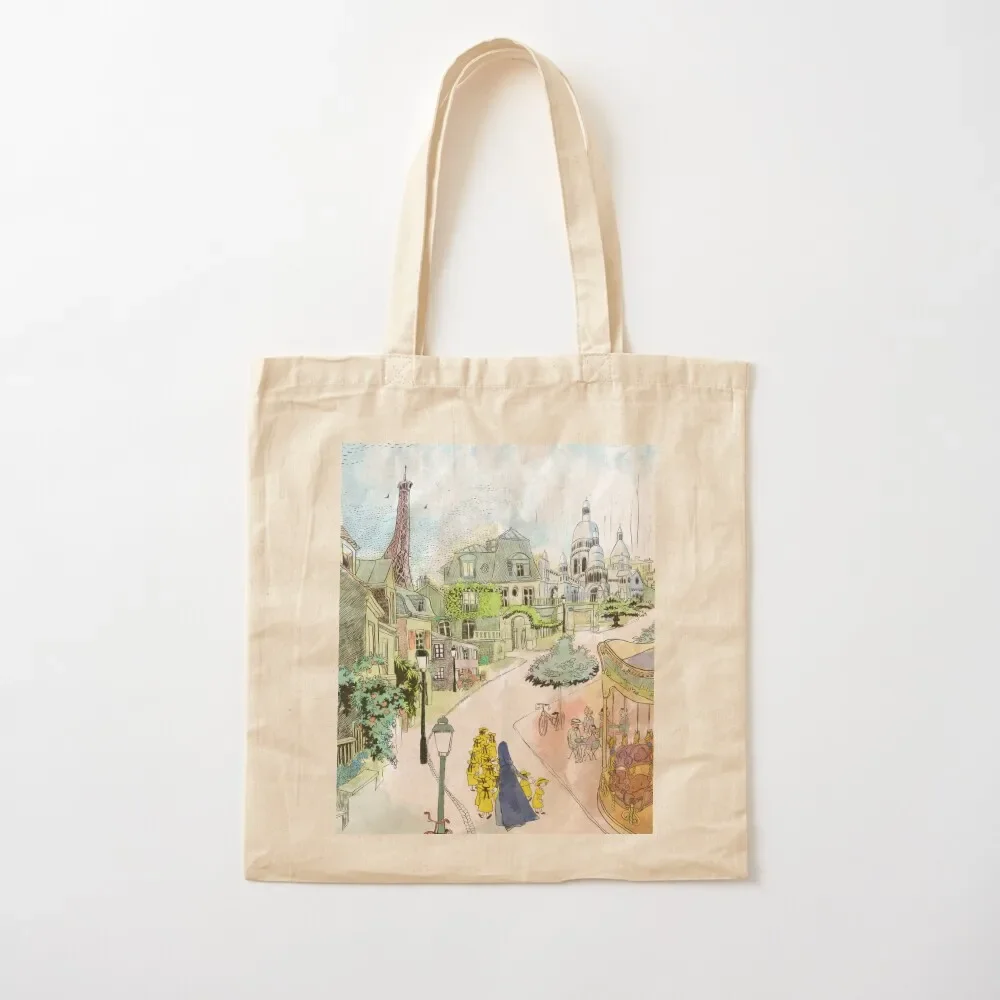 

Madeline Paris Street Watercolor Tote Bag ecological bags custom bags personalized tote free delivery bags Tote Bag