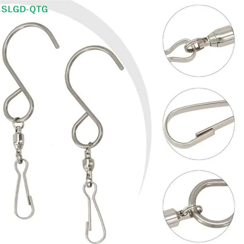 Hot 1/5 Pcs Swivel Hooks Clips For Hanging Wind Spinners Wind Chimes Crystal Twisters Party Rotating S Hooks