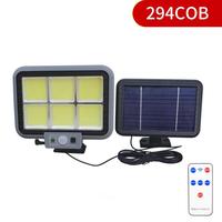 294 Cob Outdoor Solar Lamp Porch Lights 3 Working Modes Motion Sensor Wall Light For Patio Backyard Garage Garden Decoration