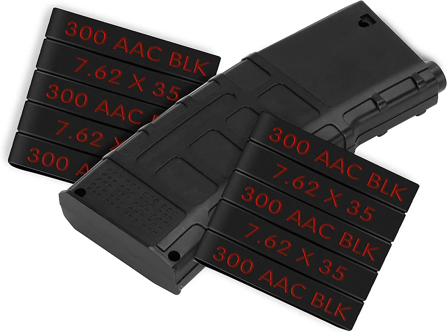 Ideagle-Bandas de marcado para revistas, paquete de 10 unidades de 300 AAC BLK 300X35mm, 7,62