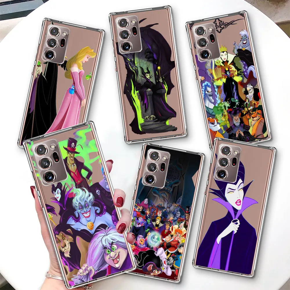 Disney Maleficent Phone Case for Samsung Galaxy Note 10 Plus 20 Ultra 5G 8 9 10 Lite TPU Transparent Soft Cover J4 M21 J6 M52 J8