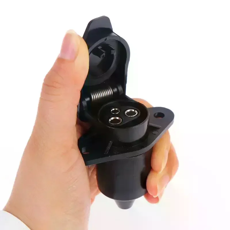 12V 3 Pin Trailer Socket Flat Plug Connector Plastic European Car Cable Connector Socket Trailer Truck Power Supply Plug