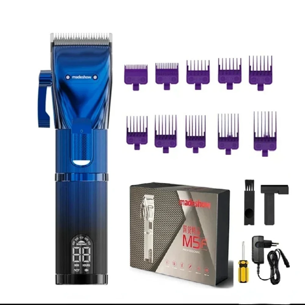 

Профессиональные беспроводные машинки для стрижки волос MADESHOW M5F с металлическим корпусом, машинка для стрижки волос для парикмахеров, стрижка волос 7000 об/мин, 240 минут в режиме ожидания