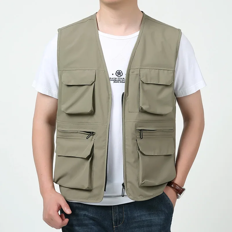 Custom Made Motorcyclist Vest Hunting Fishing Clothing Men's Jackets Windbreaker Denim MAN Leather Vests Waistcoat Waterproof