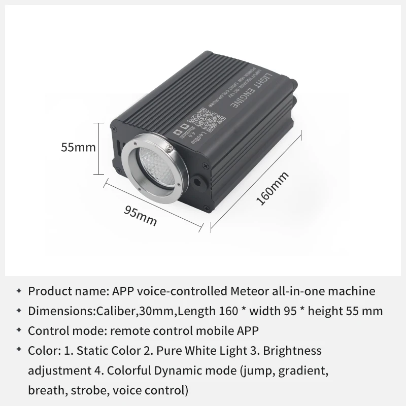 Car Roof Modified Large-Diameter Meteor Integrated Light Source Machine 36-Watt App Control Colorful Led Starry Sky Light Light Machine