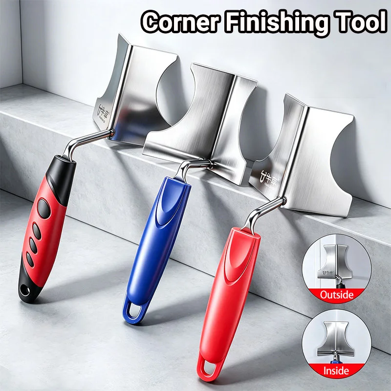 Stainless Steel Drywall Corner Trowel Inside Outside Corner Finishing Tool for Plaster Painting Arc Edge Smoother Construction T