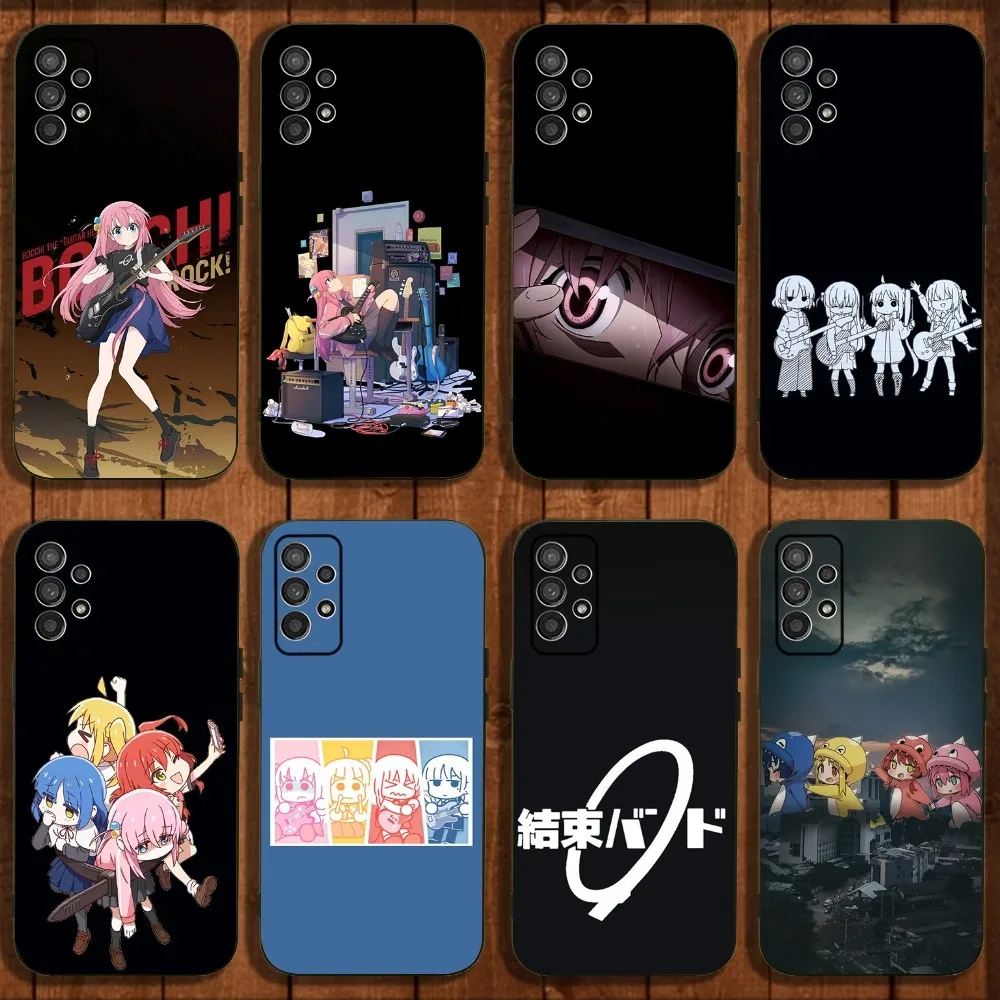 Anime B-Bocchi The R-Rock Phone Case For Samsung Galaxy A13,A21s,A22,A31,A32,A52,A53,A71,A80,A91 Soft Black Cover