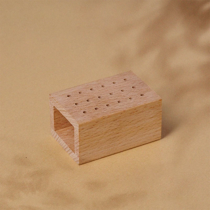 18 穴木製ネイルドリルビットホルダースタンドディスプレイ収納ボックスネイルグラインドヘッドオーガナイザー空のコンテナケースマニキュアツール