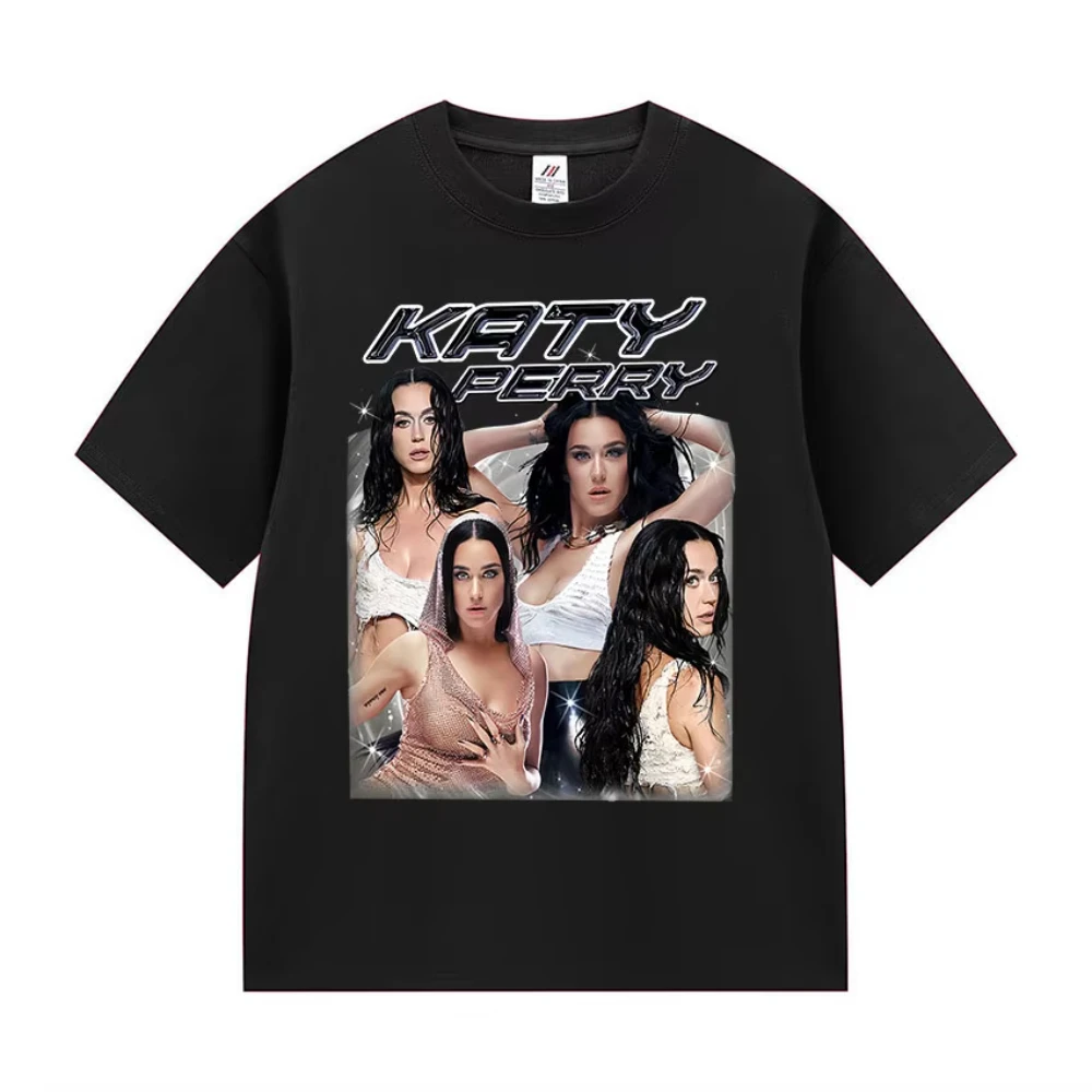 

Singer Katy Perry The Lifetimes Tour 2025 Graphic T-Shirt Men's Women Fashion Harajuku T-Shirts Vintage Oversized Cotton T Shirt