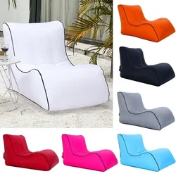 Outdoor Lazy Inflatable Couch Single Internet Celebrity Floatation Bed Portable Air Mattress Household Air Bed Air-Free