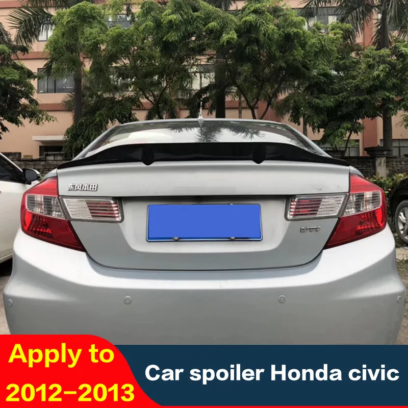 

CEYUSOT для настоящей карбоновой модели Honda Civic 2012 2013, автомобильный багажник, Черная задняя губа, крыло, хвост, запасной разветвитель, стиль R