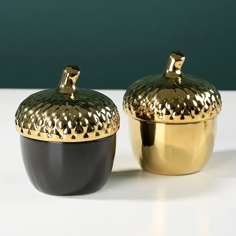 Pine Cone Jar Ceramic Necklace Embossed Aromatherapy Bottle Decor