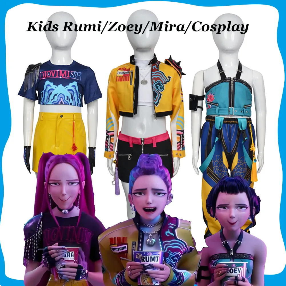 

Кино KPop Demon Cos Hunters Zoey Rumi Mira, детский костюм для косплея для девочек, детские костюмы для ролевых игр на Хэллоуин, карнавальные костюмы для вечеринок 2025