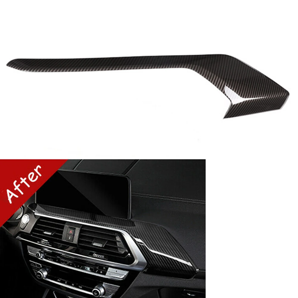 LHD Car Center Console Dashboard Air Vent Outlet Trim Cover Carbon Fiber Pattern For BMW X3 G01 2018-2021 For X4 G02 2019-2021