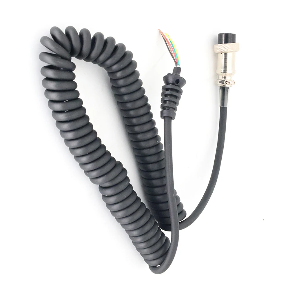 HM-36 Walkie Talkie Extend Cable 60cm 8 Pins Microphone Speaker Mic Replacement Spring Cord Wire Cables for ICOM IC-449C 229C