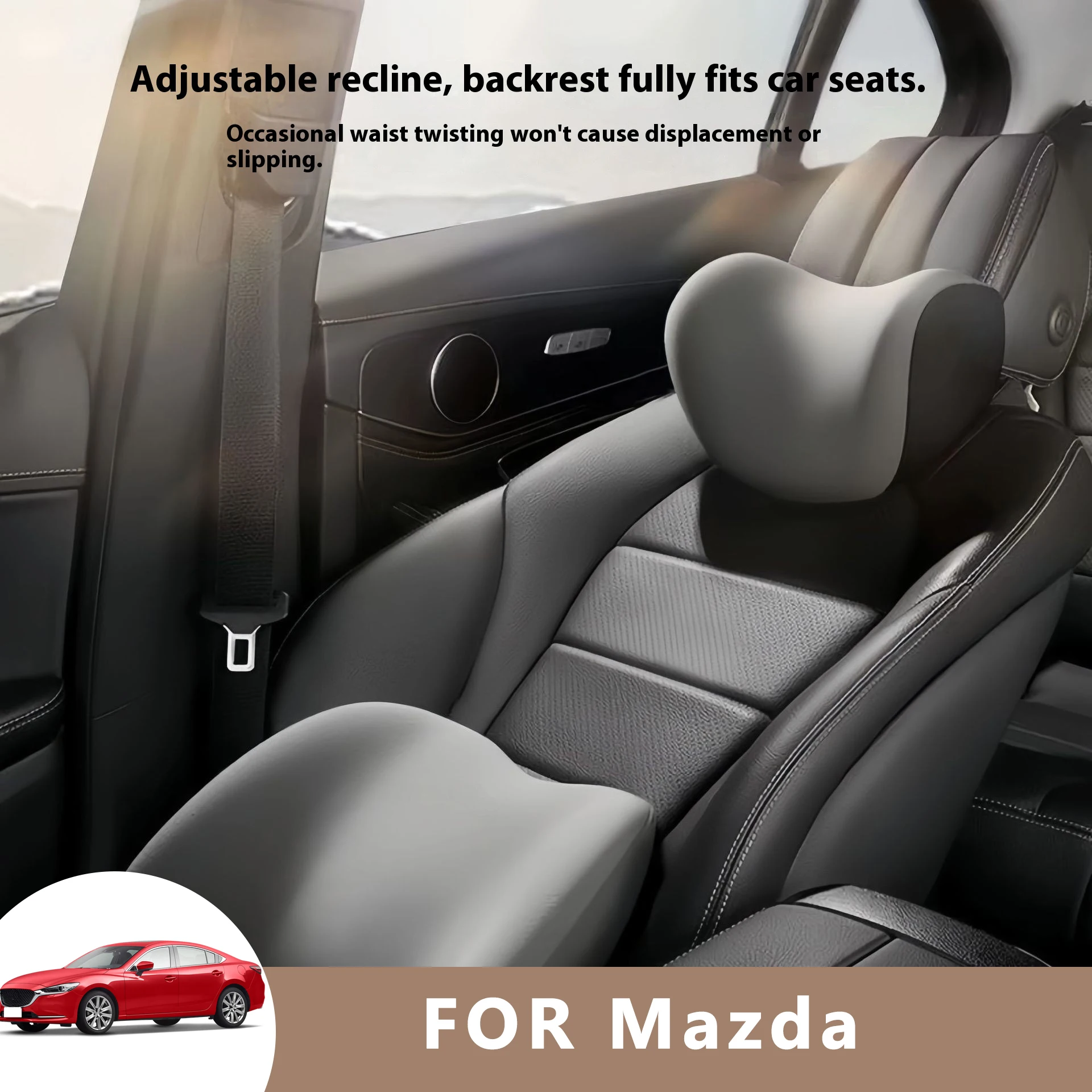 

Car Neck Pilow Protector Auto Seat Headrest Soft Waist Cushion Neck Cushion Backrest Lumbar Support for Mazda CX-4 CX-5 CX-8