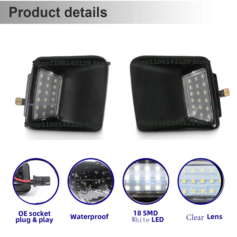 Luz LED completa para matrícula trasera de coche Chevrolet, lámpara Canbus para camioneta Pickup GMC Canyon, 2004 K, 2012-6500, Colorado