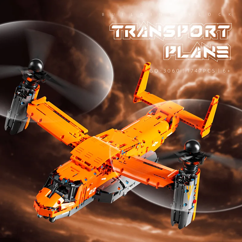 

Orange Osprey Military Building Blocks for Boys Creative Educational Construction Toy Gift