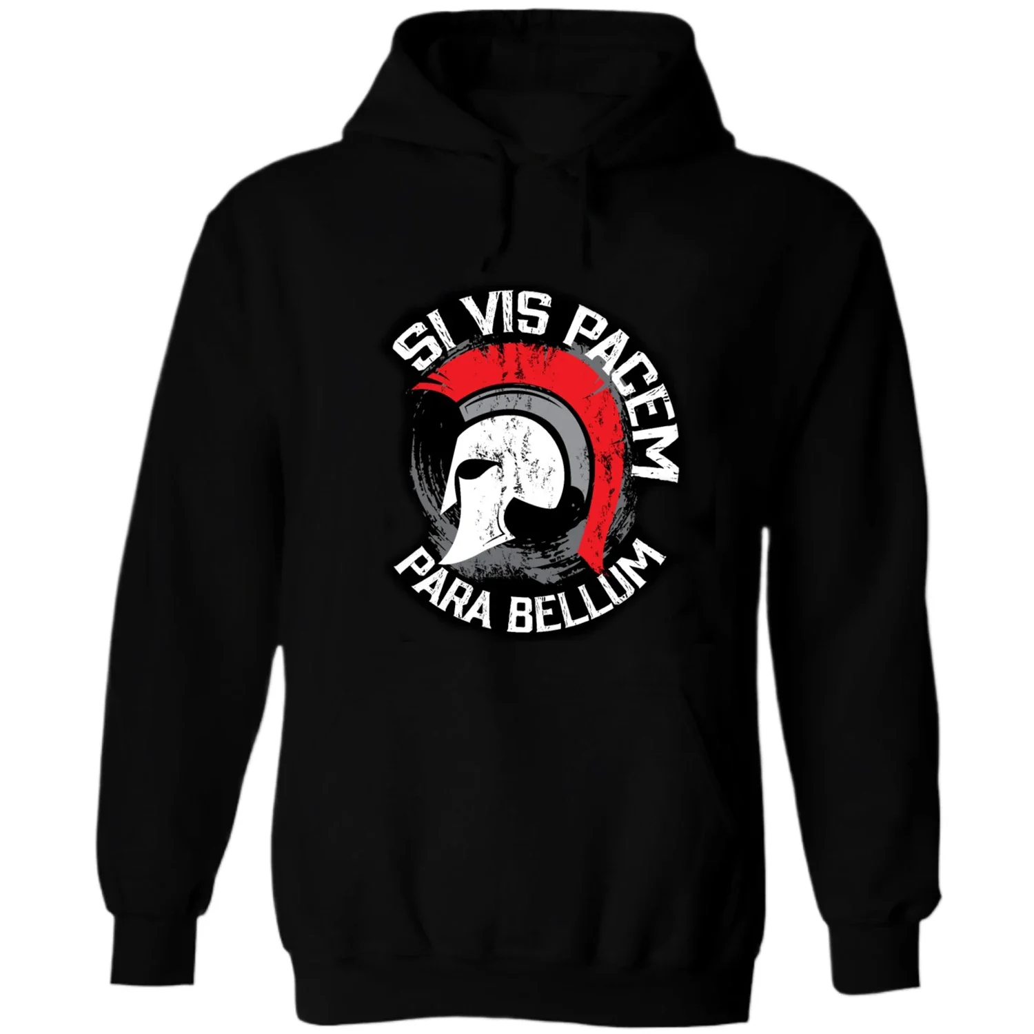 Si Vis Pacem, Para Bellum. Warrior Locution Spartan Helmet Pullover Hoodie Comfortable Cotton Casual Mens Sweatshirt Streetwear