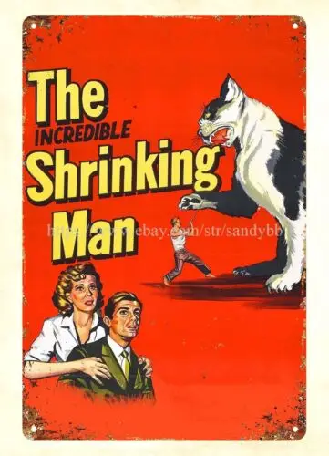 art 1957 horror sci-fi movie poster The Incredible Shrinking Man metal tin sign