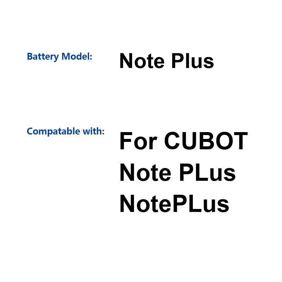 

Для аккумулятора мобильного телефона Cubot Note Plus большой емкости 2800 мАч