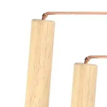 2Pcs 99.9% Pure Copper Dowsing Rods With Wooden Handles For Divination Water Finding Mineral Prospecting Detector Tool