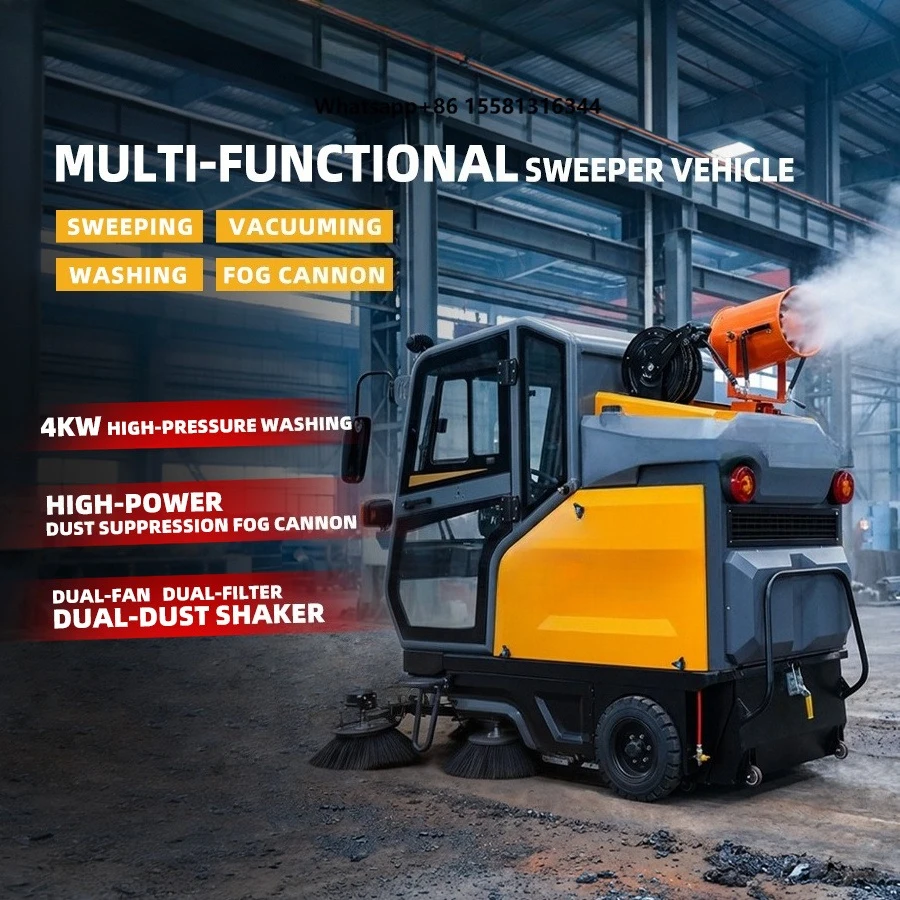 MN-E850FB Cleaning Electric Huge Floor Sweeper Ride on Battery Power Street Cleaning Equipment Automatic Sweeper