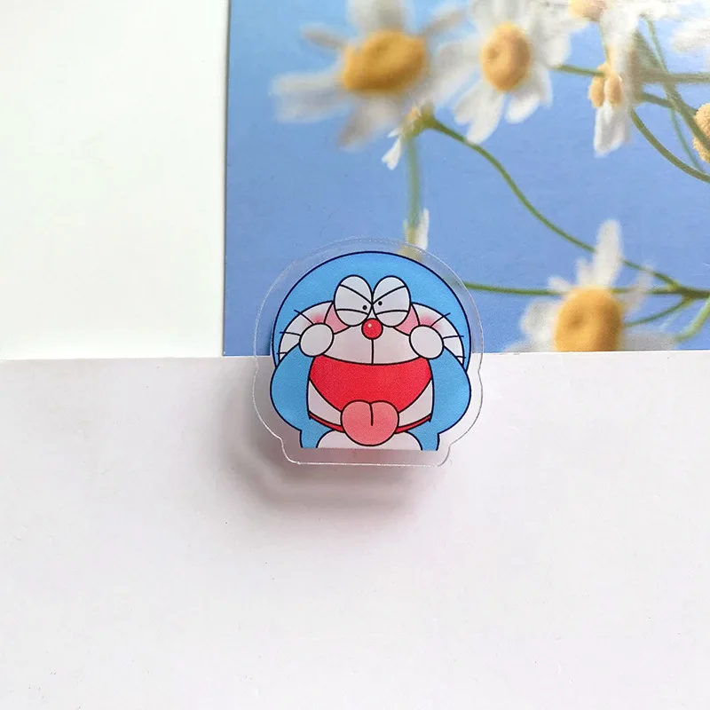 Doraemon Note Clip Folder Acrylic PP Clip Cartoon Anime Double-sided Clips Note Book Folder Multifunctional Paper Folder Gift