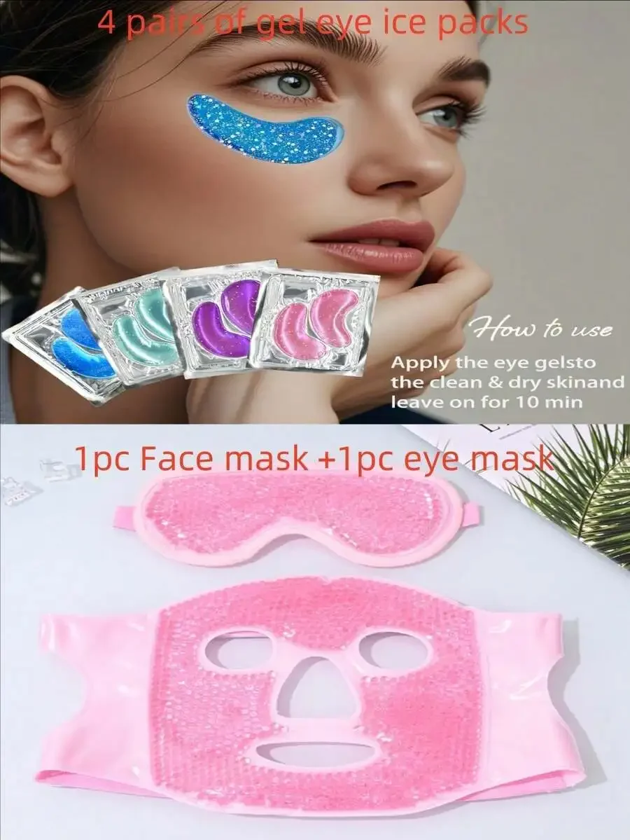 

Reusable Gel Ice Eye Mask And Face Mask Set For Fatigue Relief