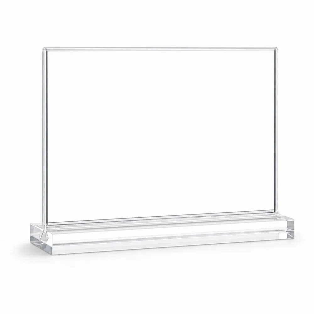 High Quality A4/A5/A6 Desk Display Stand Acrylic Transparent Price Label Display Rack Double Side Clear Ad Frame Restaurant