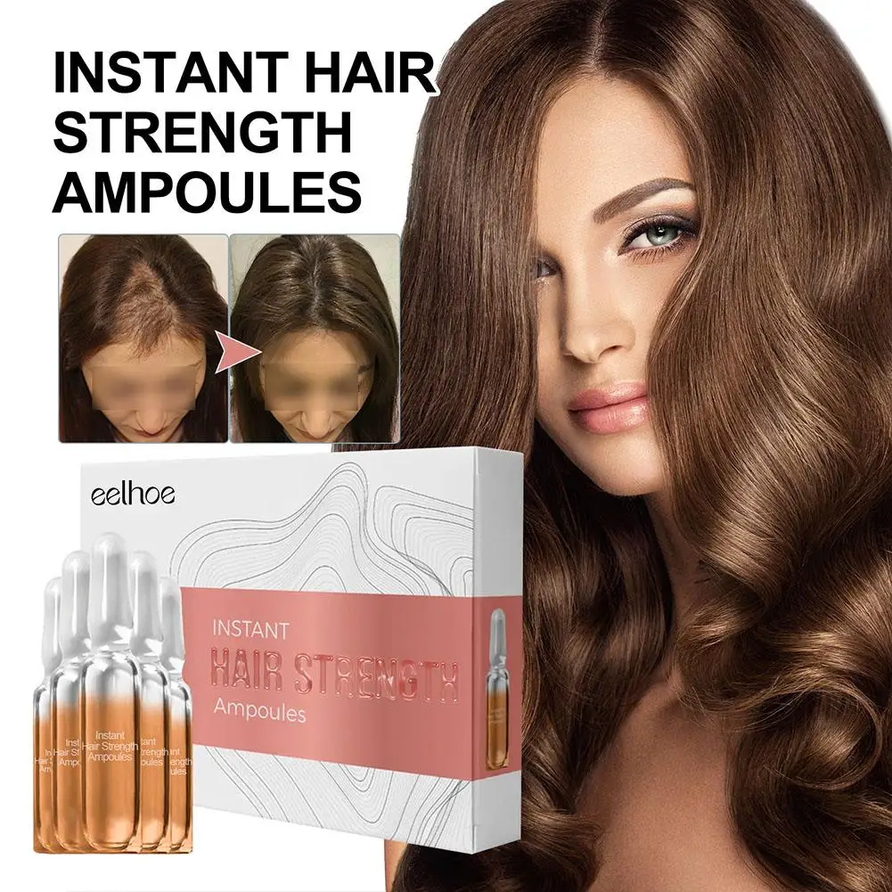 Ampollas de fuerza para el cabello instantáneo, cuidado del cabello fuerte, reduce la pérdida de cabello más grueso, promueve el masaje líquido, reparación del crecimiento R J9l2