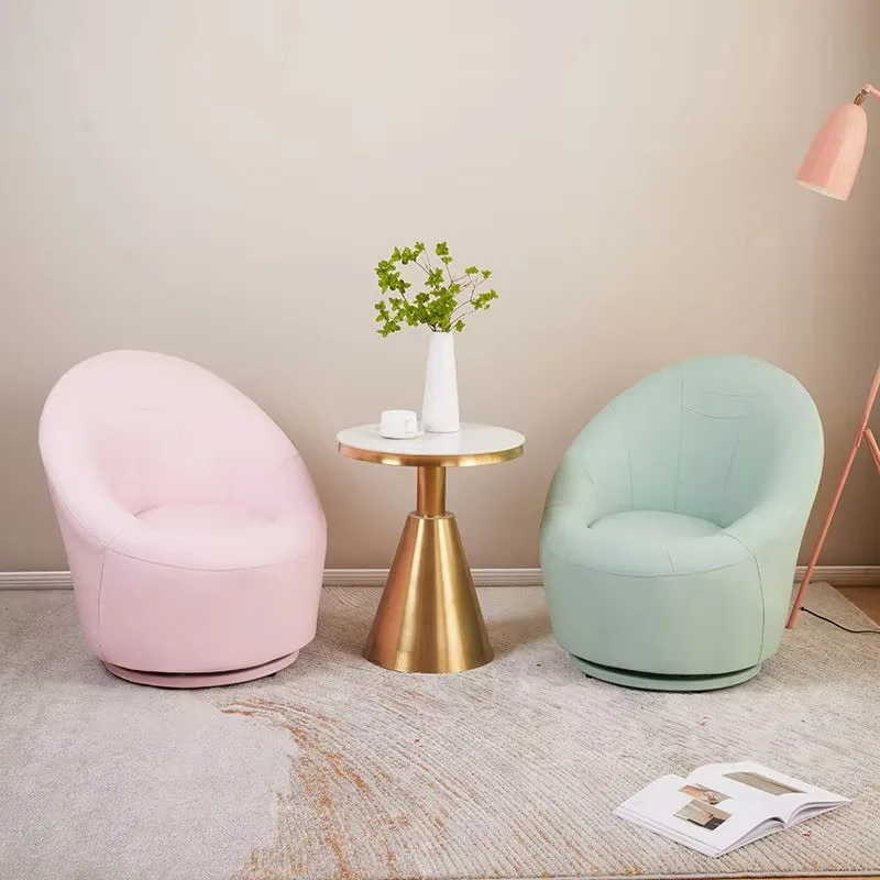 أريكة كسولة بو الجلود كرسي واحد صالة غرفة المعيشة التفاوض أريكة مكتب دراسة الكمبيوتر الترفيه خشب متين الأرائك الدوارة