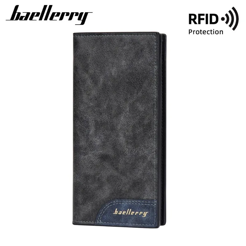 

Baellerry RFID Thin Multi-Card Driver's License Card Holder Simple Casual New Business Multi-Function Bifold Men's Short Wallet