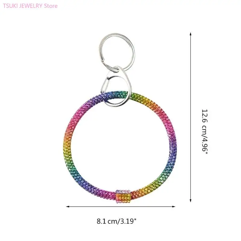 62KE แวววาวกระเป๋าเงินตกแต่งแหวนพวงกุญแจเพชรคริสตัลคีย์กระเป๋ากระเป๋าเป้สะพายหลังจี้วันเกิดของขวัญวันหยุด