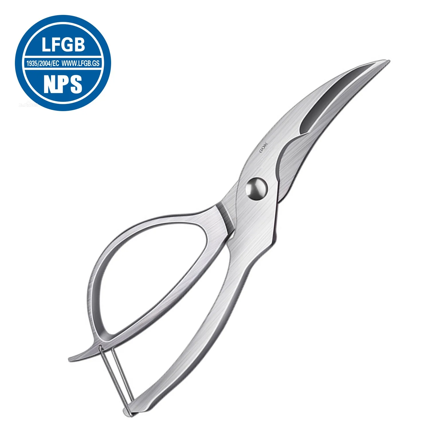 

LFGB Certificated Ultra Sharp Stainless Steel Kitchen Scissors Ergonomic Handle Fish Chicken Vegetable Cuttiing Tool for Chef