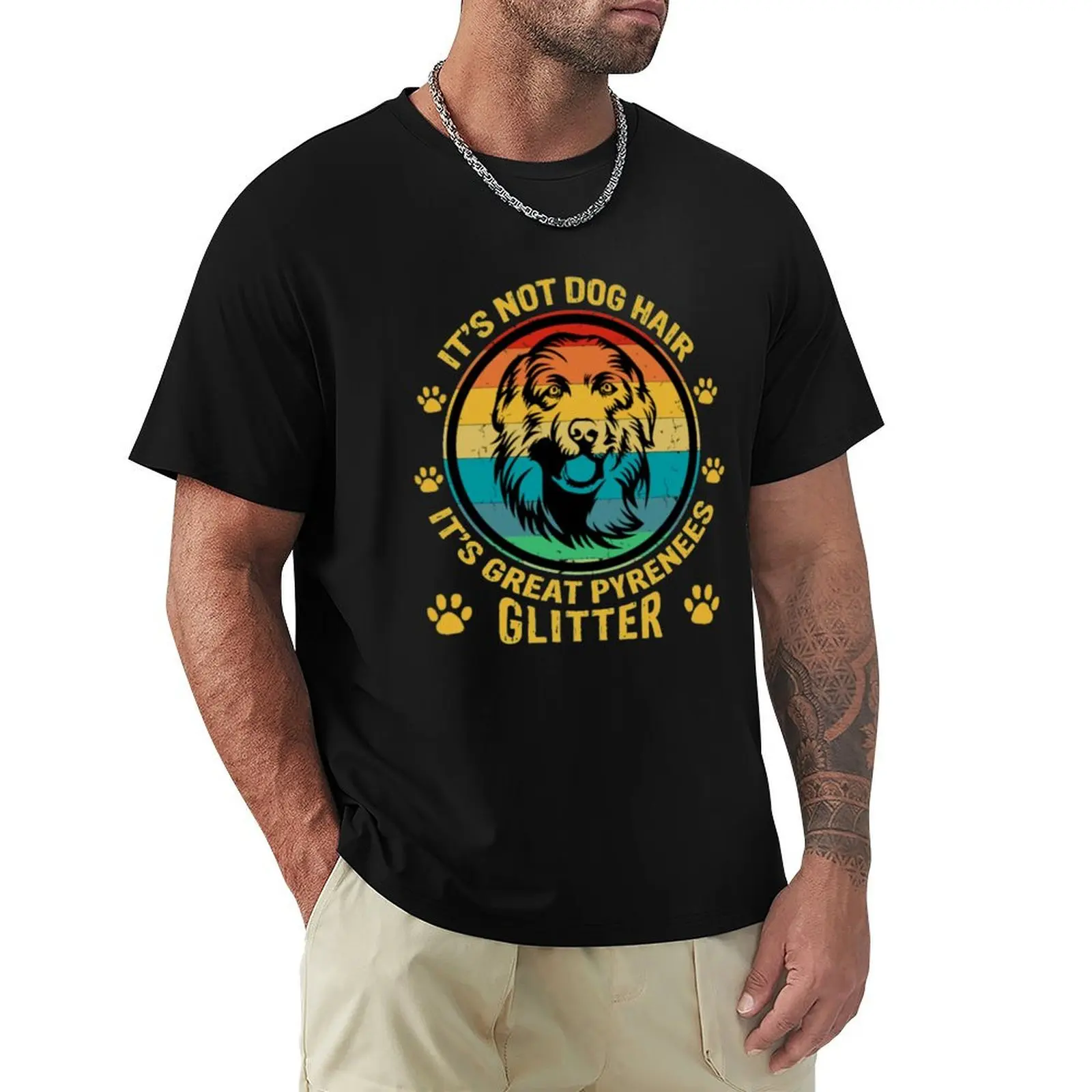 Glitter Great Pyrenees Dog Hair Love T-Shirt Urban Style Print T-Shirt