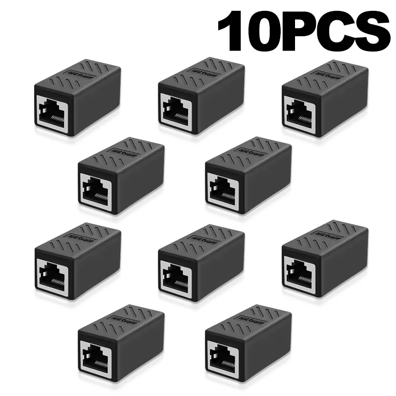 RJ45-Koppler Cat7 Cat6 Ethernet-Adapter Gigabit-Schnittstelle Netzwerk-Extender-Konverter Buchse auf Buchse Verlängerungskabel