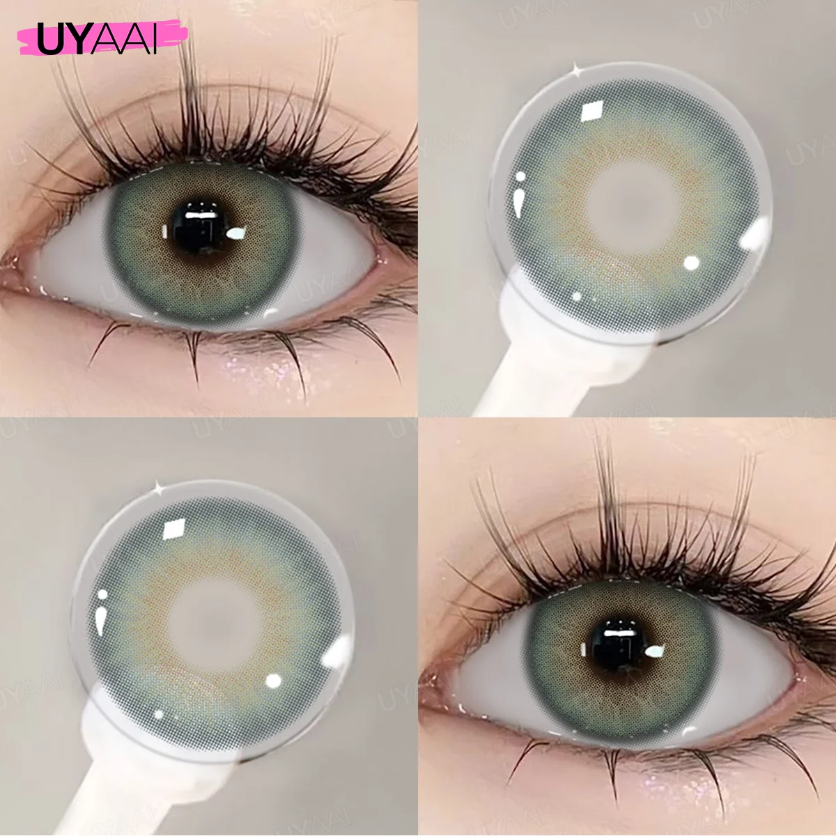 UYAAI NIEUWE Blue Eye Kleur Lens 1 Paar Groen Gekleurde Leerlingen voor Ogen Natuurlijke y2k Mode Lenzen Koreaanse Stijl Colorcon Oogcontacten