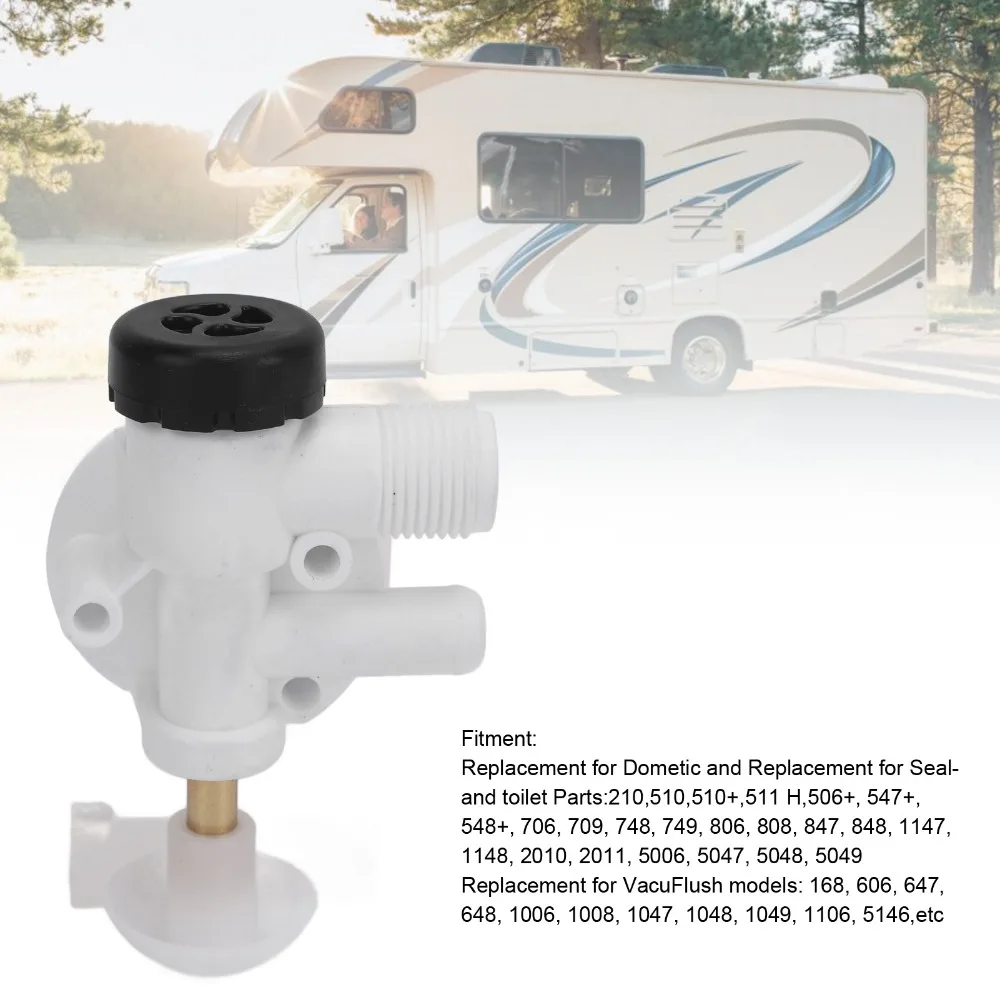 

385314349 Комплект водяных клапанов для автодомов, устойчивые к утечкам детали клапанов, педальный смывной клапан, детали водяного клапана для туалета из АБС-пластика, для туалета прицепа