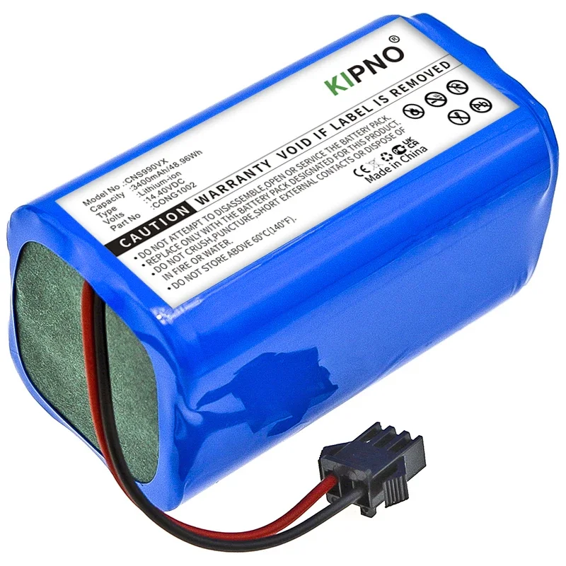 KIPNO Vacuum 3400mAh Li-ion Battery 35019072 for Conga Excellence 950 990 1090 1790 1990 Deebot N79S N79 DN622 Eufy Robovac