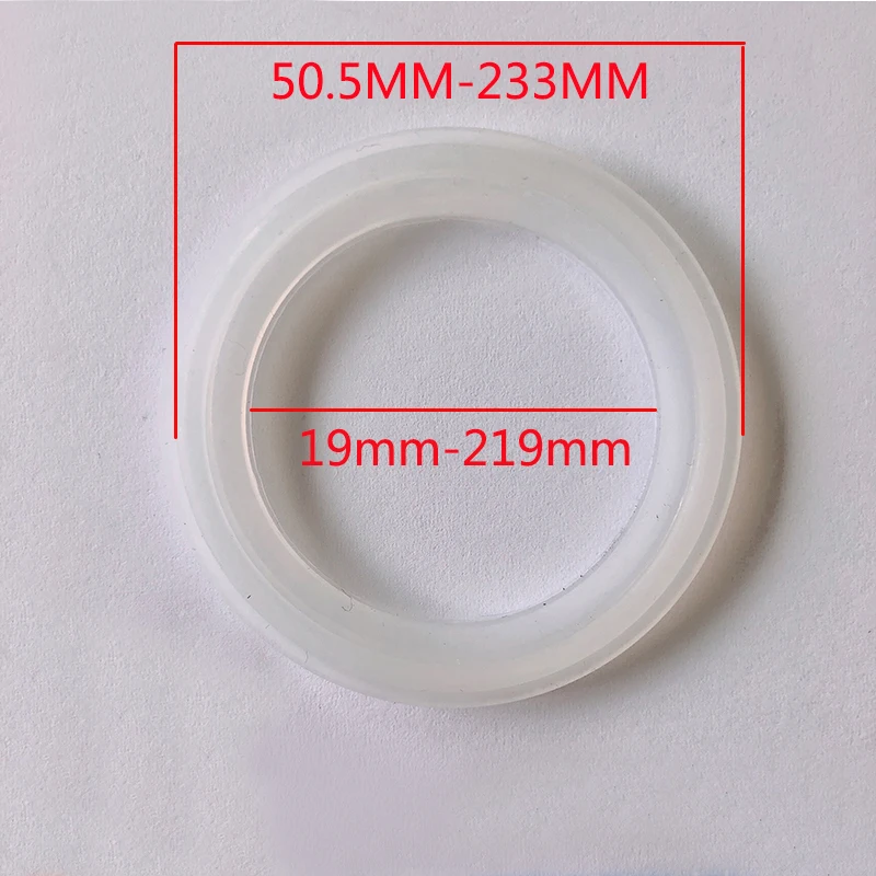 10Pcs Fit 19mm-Pipe O/D 50.5mm Sanitary Tri Clamp Ferrule Silicone Sealing Strip Gasket Ring Washer clamp ferrule silicone seali