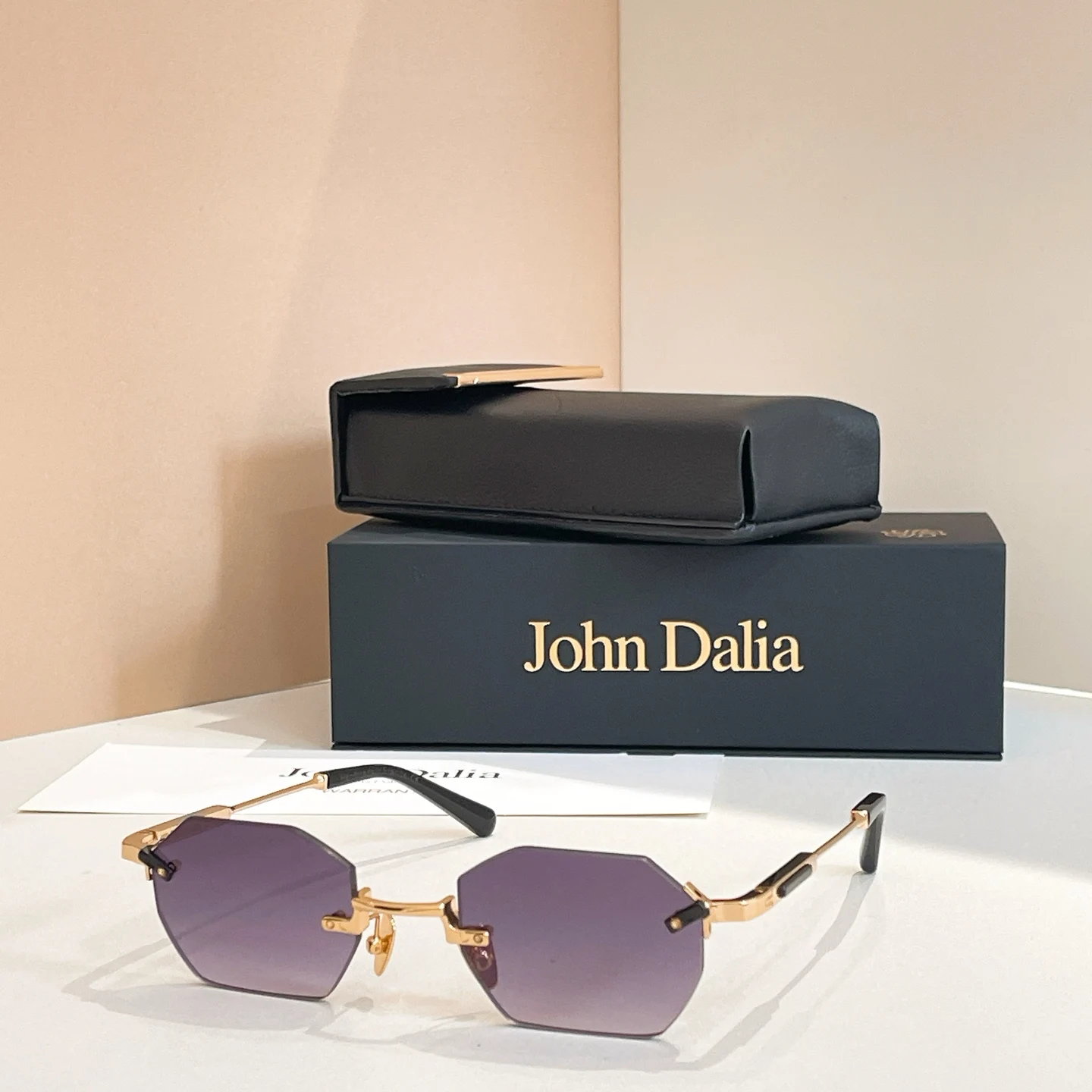 Voor JOHN DALIA JD CURTIS Luxe grenzeloze gepolariseerde zonnebril Heren Designer zonnebril Mannelijke zakelijke damesbril met doos