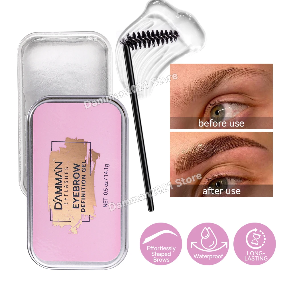 Damman transparente sobrancelha estilo gel à prova dwaterproof água sobrancelhas laminação ajuste gel de longa duração sobrancelha fixação gel maquiagem cosméticos
